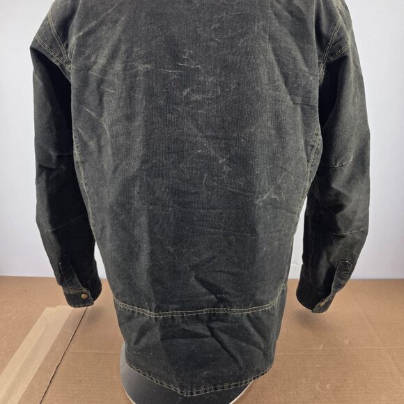 Kuhl Jacket Black FadeVintage Patina Dye Canvas Fleece Burr Lined Zip Men XLarge - Picture 9 of 15
